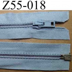 fermeture éclair longueur 55 cm couleur gris séparable largeur 3.2 cm zip glissière nylon largeur 6 mm