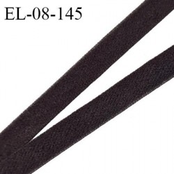 Elastique 8 mm lingerie haut de gamme couleur marron foncé ou wengé élastique fin doux au toucher style velours prix au mètre