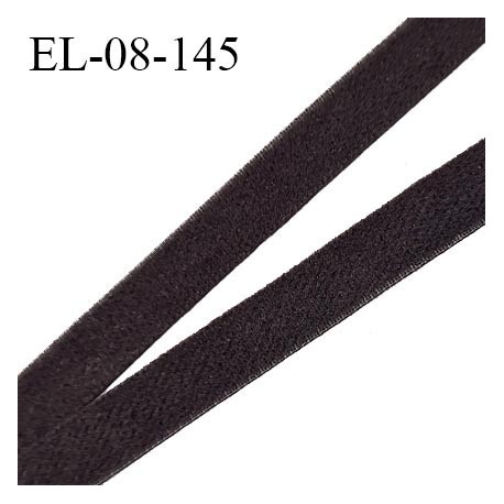Elastique 8 mm lingerie haut de gamme couleur marron foncé ou wengé élastique fin doux au toucher style velours prix au mètre