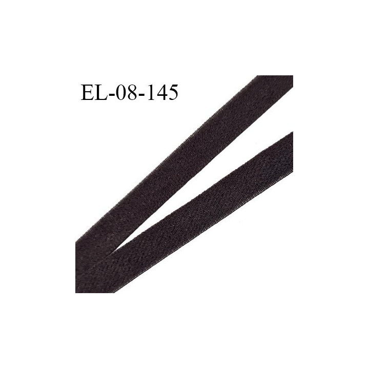 Elastique 8 mm lingerie haut de gamme couleur marron foncé ou wengé élastique fin doux au toucher style velours prix au mètre