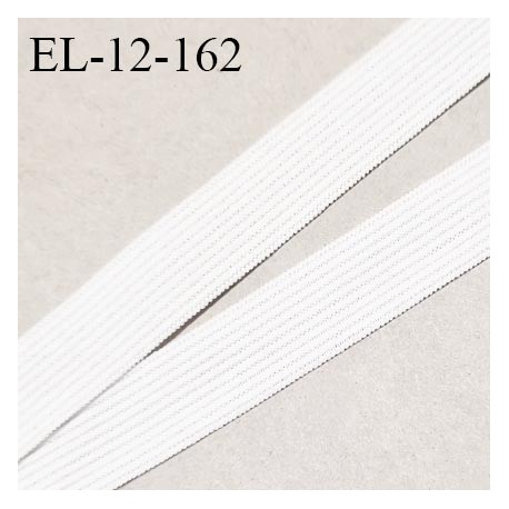 Elastique 12 mm lingerie couleur blanc allongement +150% prix au mètre