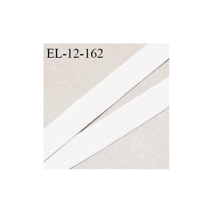 Elastique 12 mm lingerie couleur blanc allongement +150% prix au mètre