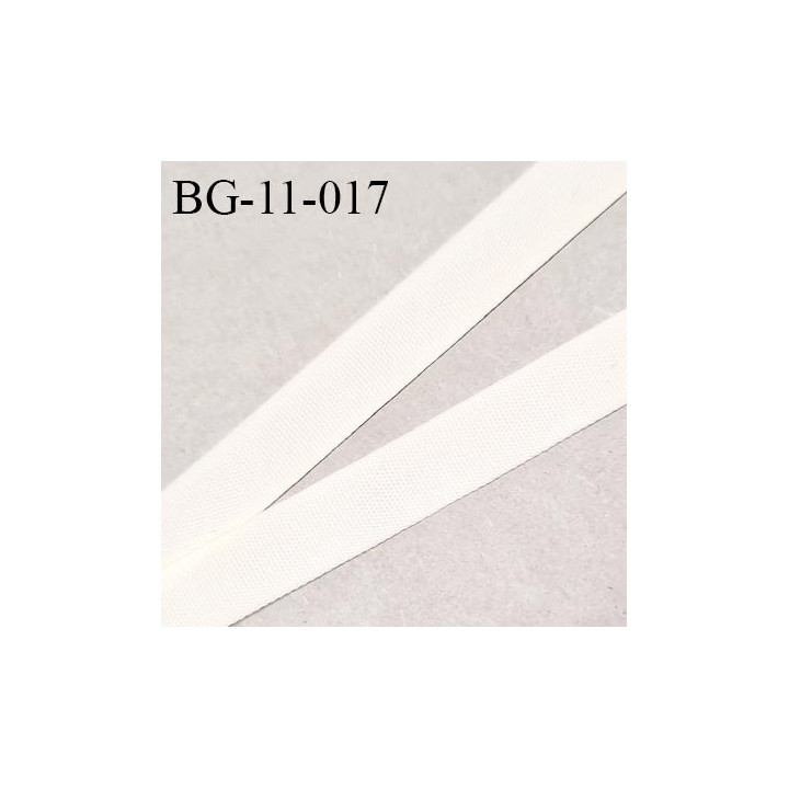 Biais galon ruban 11 mm gros grain très résistant couleur nacre largeur 11 mm prix au mètre