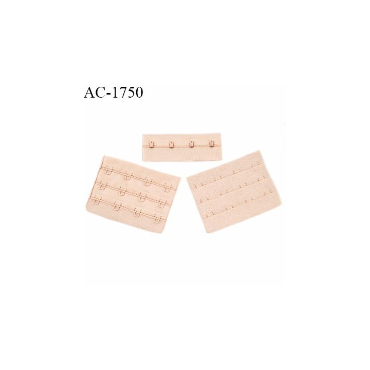 Agrafe 76 mm attache SG haut de gamme couleur chair caramel 3 rangées 4 crochets largeur 76 mm hauteur 55 mm prix à l'unité