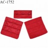 Agrafe 57 mm attache SG haut de gamme couleur rouge flamboyant 3 rangées 3 crochets largeur 57 mm hauteur 55 mm prix à l'unité