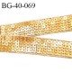 Galon ruban 40 mm passementerie couleur doré sequin brillant largeur 40 mm très souple prix au mètre