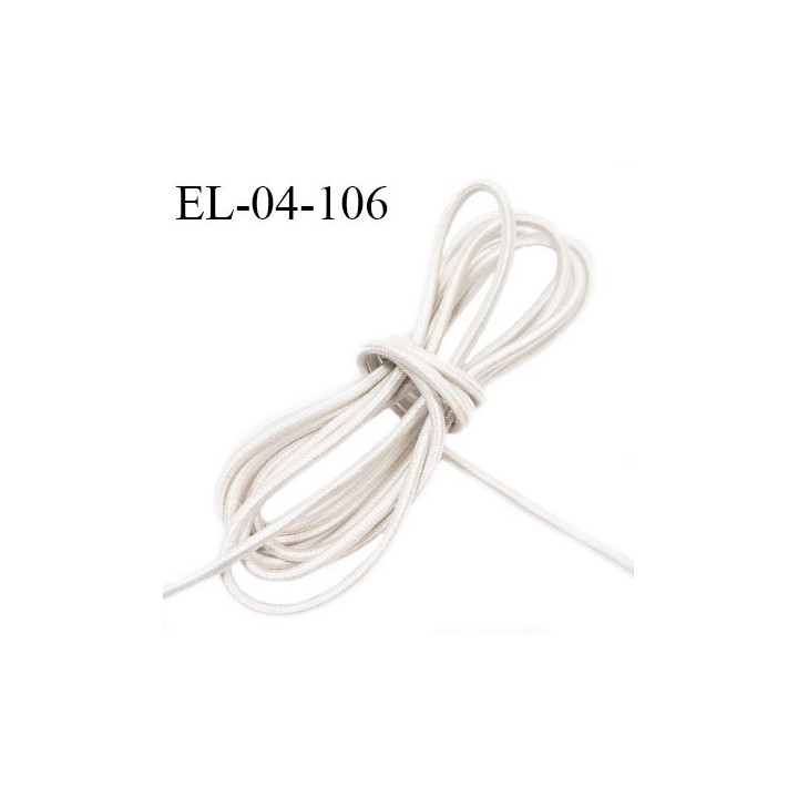 Elastique cordon 4 mm couleur naturel lumineux diamètre 4 mm prix au mètre
