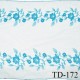 Dentelle broderie sur tulle 33 cm très haut de gamme largeur 33 cm couleur bleu très belle prix pour un mètre