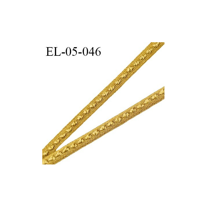 Elastique 5 mm lingerie haut de gamme couleur moutarde avec surpiqûres largeur 5 mm prix au mètre