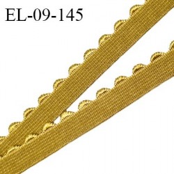 Elastique picot 9 mm lingerie couleur moutarde largeur 9 mm haut de gamme prix au mètre