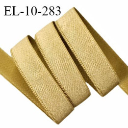 Elastique lingerie 10 mm haut de gamme couleur moutarde brillant bonne élasticité allongement +60%  largeur 10 mm prix au mètre