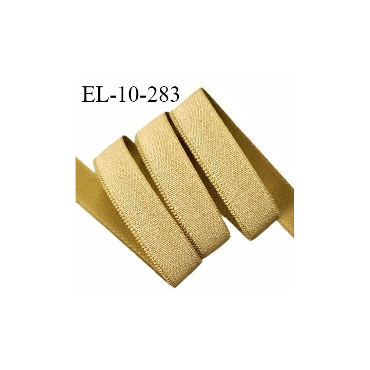 Elastique lingerie 10 mm haut de gamme couleur moutarde brillant bonne élasticité allongement +60%  largeur 10 mm prix au mètre
