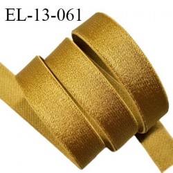 Elastique 13 mm lingerie couleur moutarde brillant largeur 13 mm allongement +60% prix au mètre