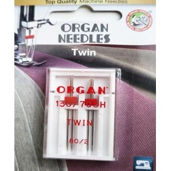 Aiguille Organ TWIN n° 80 2 la boite de 2 aiguilles