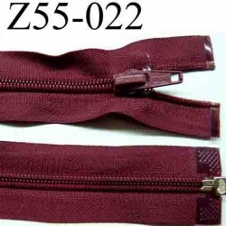 fermeture zip à glissière longueur 55 cm couleur rouge bordeau séparable largeur 3.2 cm zip glissière nylon largeur 6 mm