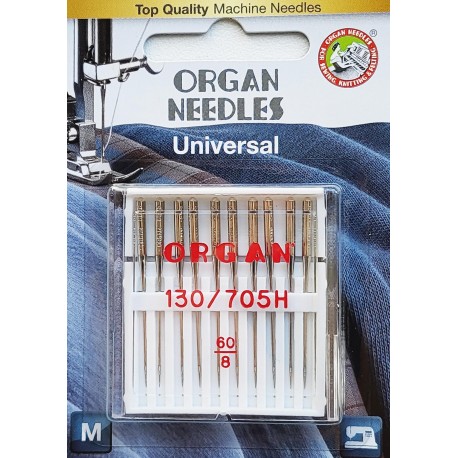 Aiguille Organ 130 705 UNIVERSEL n° 60   la boite de 10 aiguilles