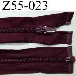 fermeture zip à glissière longueur 55 cm couleur rouge bordeaux séparable largeur 3.2 cm zip glissière nylon largeur 6 mm