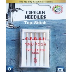 Aiguille Organ TOP-STITCH 130N N° 80 la boite de 5 aiguilles