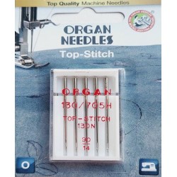 Aiguille Organ TOP-STITCH 130N  N° 90 la boite de 5 aiguilles