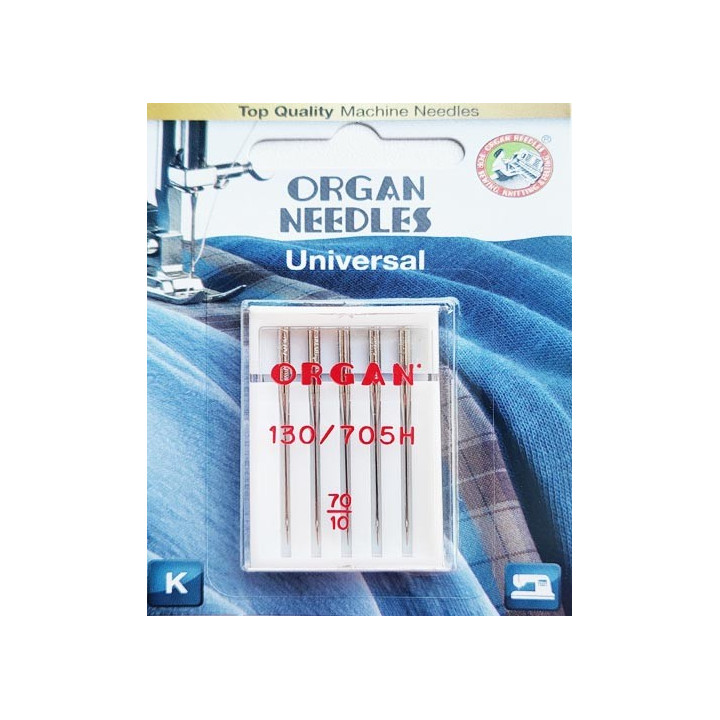 Aiguille Organ UNIVERSEL n° 70 la boite de 5 aiguilles