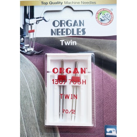 Aiguille Organ TWIN  n° 70 2 la boite de 2 aiguilles