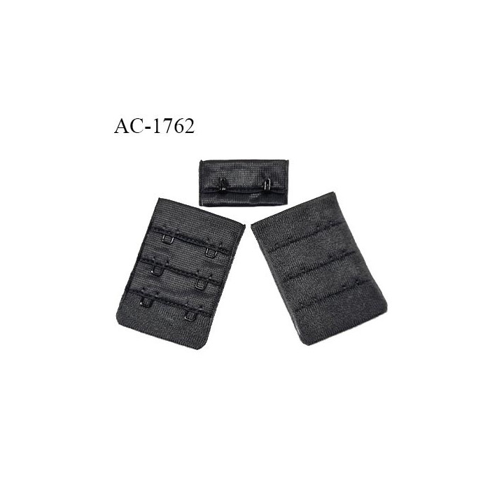 Agrafe 38 mm attache SG haut de gamme couleur gris foncé 3 rangées 2 crochets largeur 38 mm hauteur 55 mm prix à l'unité
