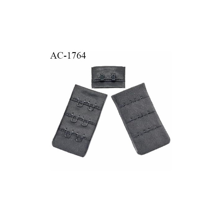 Agrafe 30 mm attache SG haut de gamme couleur gris foncé 3 rangées 2 crochets largeur 30 mm hauteur 55 mm prix à l'unité