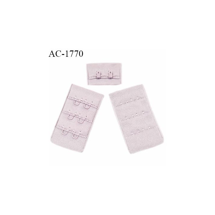 Agrafe 30 mm attache SG haut de gamme couleur parme gris 3 rangées 2 crochets largeur 30 mm hauteur 55 mm prix à l'unité