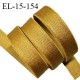 Elastique 15 mm lingerie couleur mordoré brillant largeur 15 mm allongement +60% prix au mètre