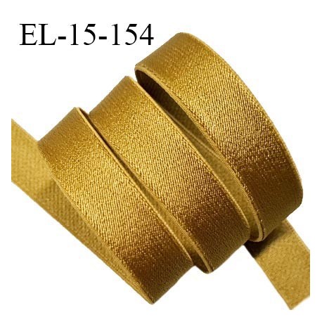 Elastique 15 mm lingerie couleur mordoré brillant largeur 15 mm allongement +60% prix au mètre