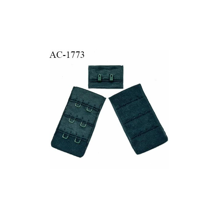 Agrafe 30 mm attache SG haut de gamme couleur vert bouteille 3 rangées 2 crochets largeur 30 mm hauteur 55 mm prix à l'unité