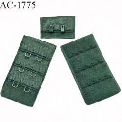 Agrafe 30 mm attache SG haut de gamme couleur vert sapin 3 rangées 2 crochets largeur 30 mm hauteur 55 mm prix à l'unité