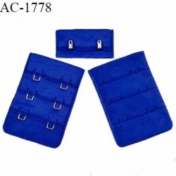 Agrafe 38 mm attache SG haut de gamme couleur bleu électrique 3 rangées 2 crochets largeur 38 mm hauteur 55 mm prix à l'unité