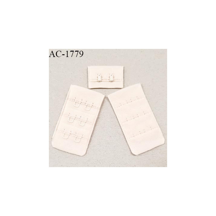Agrafe 30 mm attache SG haut de gamme couleur crème rosé 3 rangées 2 crochets largeur 30 mm hauteur 55 mm prix à l'unité