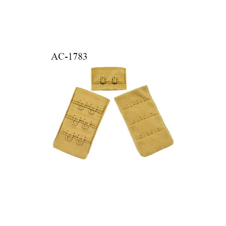 Agrafe 30 mm attache SG haut de gamme couleur moutarde 3 rangées 2 crochets largeur 30 mm hauteur 55 mm prix à l'unité