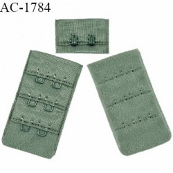 Agrafe 30 mm attache SG haut de gamme couleur vert tilleul 3 rangées 2 crochets largeur 30 mm hauteur 55 mm prix à l'unité