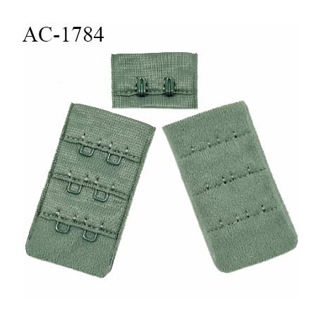 Agrafe 30 mm attache SG haut de gamme couleur vert tilleul 3 rangées 2 crochets largeur 30 mm hauteur 55 mm prix à l'unité