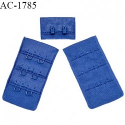 Agrafe 30 mm attache SG haut de gamme couleur bleu 3 rangées 2 crochets largeur 30 mm hauteur 55 mm prix à l'unité