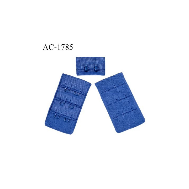 Agrafe 30 mm attache SG haut de gamme couleur bleu 3 rangées 2 crochets largeur 30 mm hauteur 55 mm prix à l'unité