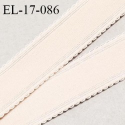 Elastique picot 17 mm bretelle et lingerie couleur ivoire ancien très beau largeur 17 mm prix au mètre