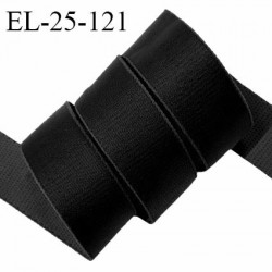 Elastique 24 mm bretelle et lingerie très doux au toucher couleur noir allongement +40% fabriqué en France prix au mètre
