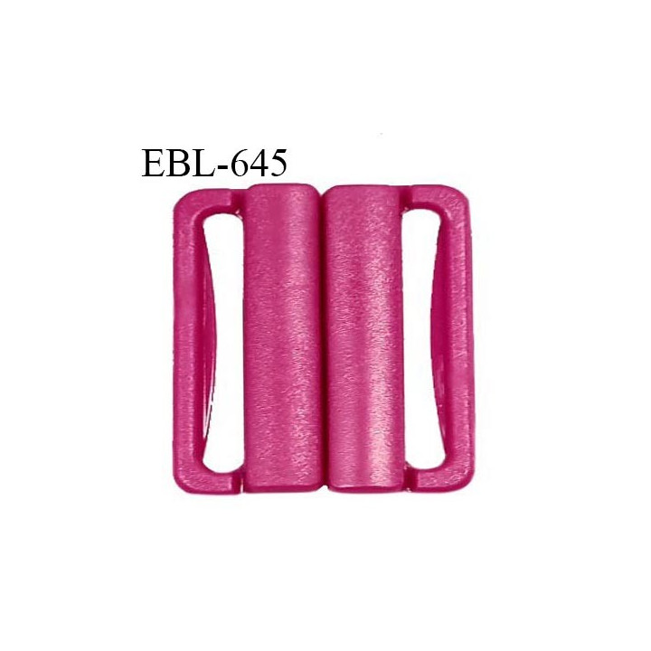 Boucle clip 16 mm attache réglette pvc spécial maillot de bain couleur rose pivoine intérieur 16 mm haut de gamme prix à l'unité