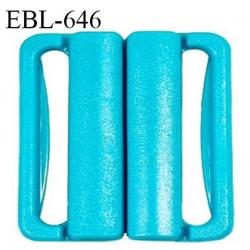 Boucle clip 16 mm attache réglette pvc spécial maillot de bain couleur bleu vert intérieur 16 mm haut de gamme prix à l'unité