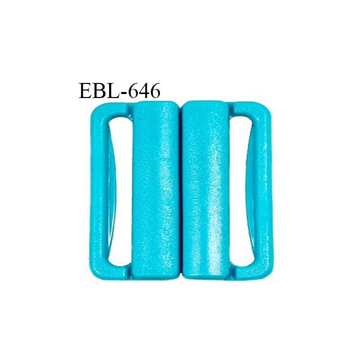 Boucle clip 16 mm attache réglette pvc spécial maillot de bain couleur bleu vert intérieur 16 mm haut de gamme prix à l'unité