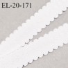 Elastique lingerie et bretelle couleur blanc avec motifs en relief largeur de l'élastique 15 mm prix au mètre