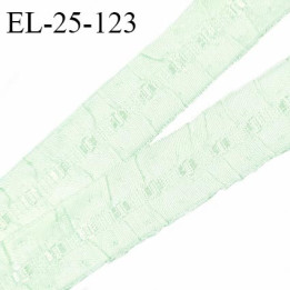 Elastique 24 mm froncé bretelle et lingerie couleur vert pistache clair prix au mètre