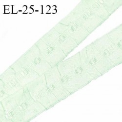 Elastique 24 mm froncé bretelle et lingerie couleur vert pistache clair prix au mètre