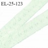 Elastique 24 mm froncé bretelle et lingerie couleur vert pistache clair prix au mètre
