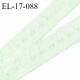 Elastique 16 mm froncé bretelle et lingerie couleur vert pistache clair élasticité 30 % dessous très doux prix au mètre