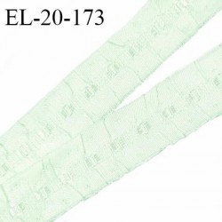 Elastique 19 mm froncé bretelle et lingerie couleur vert pistache clair élasticité 30 % dessous très doux prix au mètre
